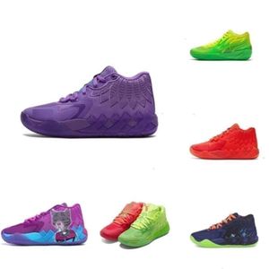 Lamelo skor med skobox mb1 2 nickelodeon slem som kör mb01 drottning basket sneakers melos mens casual skor mb 1 låga tränare sko för barn