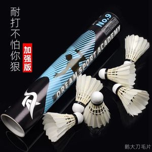 Badminton Shuttlecocks Guangyu 9s Kaz Tüyü Badminton Eğlence Eğitimi Oyun Dayanıklı Single 12 Paket 231208