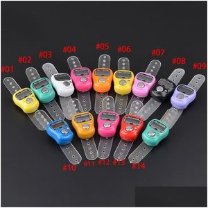 Counters Wholesale Mini Hand Hold Band Tally Counter Lcd Digital Sn Finger Ring Electronic Head Count Tasbeeh Tasbih Boutique 05 Dro Dhot5