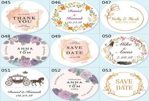 100ps Custom Sticker Customized Wedding Stickers Invitations Seals Candy Favors Gift Boxes Labels On White Adhesive 210610246J4095337