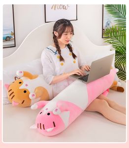 Custom Plush Cat Toys Jouet Pour Chat 50/70/90/110/130cm Stuff Animal Cat Pillow Stuffed Plush Pillow Home Comfort Cushion Decor Toy For Girl Cat Soft Toy Gamelle Chat