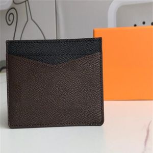 N E O CARD HOLDER BROWN Flower Bags Checkered Black Plaid Casual Credit ID Holders Leather Ultra Slim Packet Bag Woman Man Fashion168n