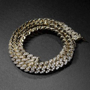 Luxury bling smycken 8mm bredd kubansk kedja anpassad 8mm 925 silver pass diamant testare moissanite miami kubansk halsband för män