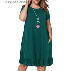 Städtische Sexy Kleider Frühling Große größe 9XL kleid für Fat MM Frau kleid Lose feste rüschen plus größe frauen kleidung 9xl kleid vestidos L231208