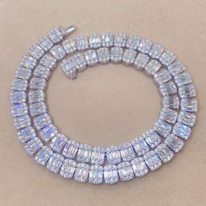 High Fashion Fine Jewelry Baguette Diamond VVS Moissanite Sterling Silver 925 Luxury Tennis Chain