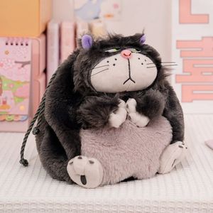 Borse da sera Cartoon Naughty Cat Lucifero Mini borse per cosmetici disegnare String Borsa Pannolini Bottiglia assorbenti Animali Peluche Bambola Regalo 231207