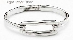 Catena di vendita calda in Europa e in America Moda originale elettrolitico in argento 925 14K Bracciale liscio Gioielli per le vacanze Gif YQ231208