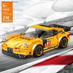 Block City Speed ​​Champion Sport Racing Cars Building Blocks Model MOC Bricks Racer Vehicle Kid Education Toys for Childrens pojkar gåvor R231208