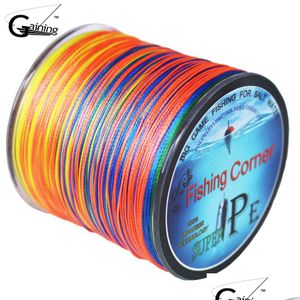 Linha de trança 8 fios de pesca trançada 500M Mti Cor Super Forte Japão Mtifilament Pe 10Lb 20Lb 30Lb 40Lb 100Lb 200Lb Drop Delivery Sp Otd2S