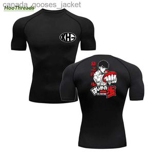 Erkekler Tişörtleri Anime Hajime IPPO Sıkıştırma Gömlekleri Erkek Gym Egzersiz Fitness Boks Boks Sabit Kuru Atletik T-Shirt Tees Üstleri L231208