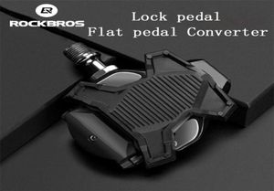 Rockbros Road Bike Lock Pedals Conversion Flat Pedal Converter SPDKEOシステムロックプレート自転車アクセサリー28959491010016