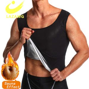 Erkekler sauna yelek vücut şekillendirici tank üst fas egzersiz fiess artı boyutu spor tişörtleri zayıflama gömlek sıcak ter shapewear