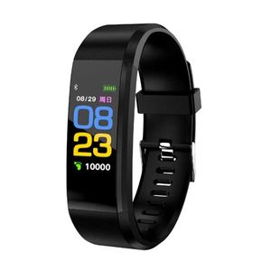Pulseiras inteligentes 115Plus Pulseira Heart Rate Blood Pressure Band Fitness Tracker Smartband Pulseira para S Watch Drop Delivery Cell Ph Dhw10