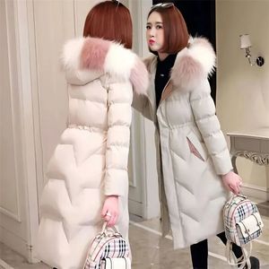 Womens Down Parkas Cotton Jacket Mid to Long Knee Length With a Slim Waist Thickened Winter ins Coat 231208