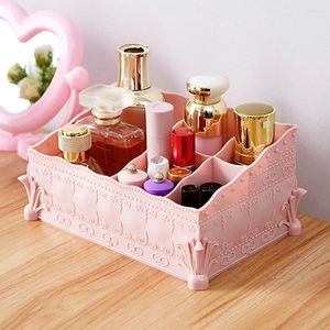 Caixas de armazenamento retro acrílico maquiagem caixa cosmética para mulheres desktop organizador caso escova caneta lápis titular eletrodomésticos