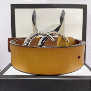 2023High Quality Belt Women äkta läder Gyllene silverbrons Buckle Designer Cowhide Belts Men lyx 20 färger bär med låda A68