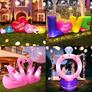 New Valentines Day Propose Marry Wedding Love Inflatable Room Outdoor Decoration LED Light Baby Birthday Party Decor Gifts 1208