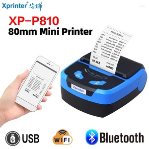 Mini impressora térmica de 80mm, impressora de recibos portátil sem fio, bluetooth, telefone móvel, android, pos, pc, bolso, conta XP-P810