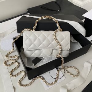 10A Fashion Mirror Quality Designer Flap Bag 17cm Luxury Tote Bag Practical Mobile Phone Bag Handle With Logo Cosmetic Bag Leather Chain Diagonal Bag With BOX