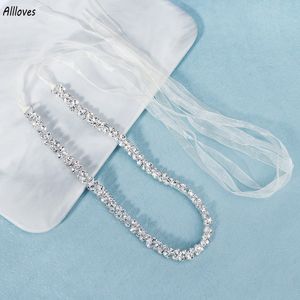 Kvinnors kristall strass Sashes brudtärna Evening Party Belt Wedding Dresses Accessories Midjeband Brudbälten CL3033