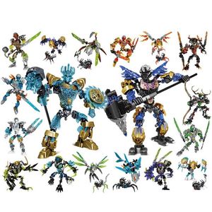 Model Building Kits Bionicle Series Action Figures Block Toys Set For Kids Christmas Boy Birthday Gift Robot Compatible Major 220429 Dh8Fr