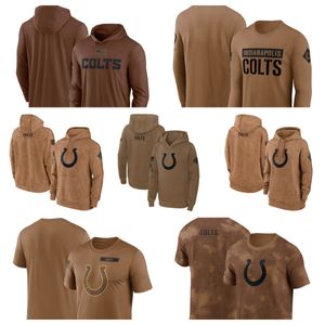 Hoodie Indianapolis''Colts''Men Women Youth''Brown 2023 Salute To Service Club Pullover Hoodie