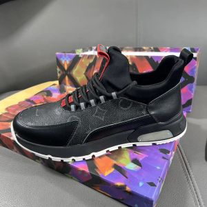 Designer tränare sneaker casual skor kalvskinn läder svart vit läder överlägg plattform utomhus promenad 36-45