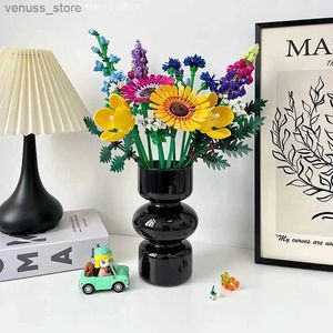 Blocos 939 PCS Romântico Flor Imortal Vaso de Flores Silvestres Buquê Modelo Blocos de Construção 10313 Montar Tijolos Brinquedo Criança Adulto Holida Presentes R231208