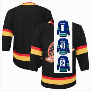 Maglia personalizzata Vancouver Canuck Jake Virtanen 18 Elias Pettersson 40 Jay Beagle 83 Brandon Sutter 20 Tyler Motte 64 Zack Ewen 71 S-3XL