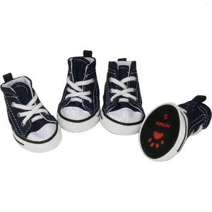 Dog Apparel Canvas Sport Shoes For Pets Sneakers Dogs Puppy Outdoor Nonslip Casual Fog Products 4 PCs