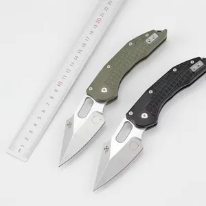 New MICRO TECH 169RL-11FRGTBK Folding Knife M390 Steel Blade,G10 Handles,Camping Outdoor Survive Tactical Combat Self-defense Knives EDC Pocket Tools