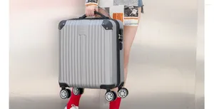 Valigie A179 Valigia da donna con porta USB Trolley da imbarco piccolo e leggero con password da viaggio in pelle