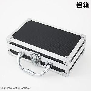 Titta på rutor Fall Toy Storage Box Aluminium Alloy Gun Mold Box Liten Toolbox Packaging Box Sword Box Handheld Instrument Box Display Box 230613