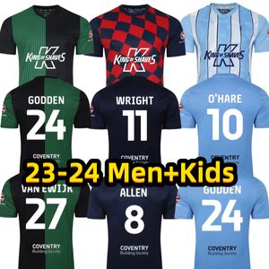 23 24 Coventry City Fußballtrikots 10 O Hare Sheaf 17 Gyokeres 24 Godden 38 Hamer 2023 2024 Home Blue Away Third Herren Kinder Kit Fußballtrikots Tops Camiseta De Futbol