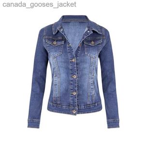 Kadın ceketleri artı kısa denim ceketler kadınlar sonbahar yıkama uzun sle vintage casue jean ceket bombacı denim ceket bayan ceket dış giyim l231208