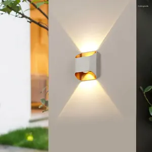 Lâmpada de parede LED ao ar livre à prova d'água iluminação de jardim alumínio interior quarto sala de estar escadas corredor luz