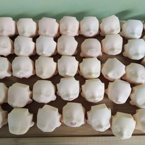 Acessórios de boneca 10 peças diy gsc ymy boneca substituição rosto ob11 cabeça em branco substituição expressão rosto para gsc ymy 231208