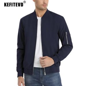 Herrenjacken KEFITEVD Frühlings-Bomberjacke für Herren, leicht, wasserabweisend, durchgehender Reißverschluss, lässig, Wandern, Angeln, Camping, Jacken, Windjacke 231208