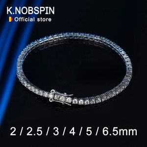 Chain Knobspin 2mm tennisarmband 925 Sterling Silver Plated White Gold Armband för Women Man Sparkling Party Smycken 231208