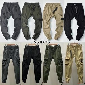 Designer Men Purple Emblem Stones Island Cargo Work Pants Loose Wide Leg Harlan Pants Casual Radish Pants Multi Pocket Work Sports Pants Long Pants slim fit trousers