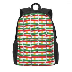 Sırt çantası Kürdistan bayrak sırt çantaları büyük kapasiteli çocuk okul çantası omuz dizüstü bilgisayar çantası gündelik seyahat