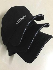 Vetements Caps High Quality Cotton Men Women Embroidery Vetements Hats Fashion Black Baseba Cap Skateboard Vetements Caps Q09115170518