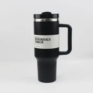 40oz Tumblers Cup med handtag isolerat rostfritt stål tumlar lock Straw Car Travel Mugs Coffee Tumbler Termos 40 oz koppar redo att skicka vattenflaskor1.30