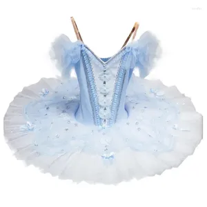 Stage Wear Year Tutu Ballet Blue Angsa Lake Professional Belly Dance Costume Top Ballerina Dress Adult Daughter