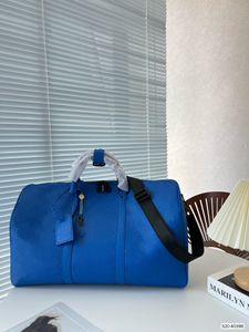 Luxus-Taschen, Unisex, blau, Reisetasche, geprägter Buchstabe, Herren-Reisetasche, Gepäcktasche, Seesäcke, Damen-Fitness-Yoga-Tasche, Buchstaben-Schultergurt, Tragetaschen, Umhängetaschen