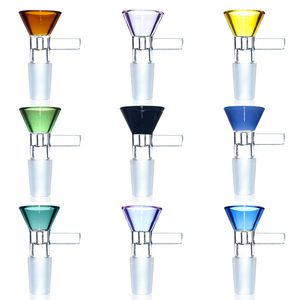 Kräuterschüssel -Schieberglas Bongschalen 14mm Bong Folie Kräuterschale für Bong Rauchglas Schalen Wasserrohr Schlitten Schüssel Haltbare Rauchzubehör 14mm Trichterschale