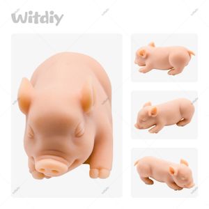 Bebekler witdiy pig 13 cm /5.12 inç silikon yeniden doğmuş bebek bebek boyasız kit /2 hediye ver 231208