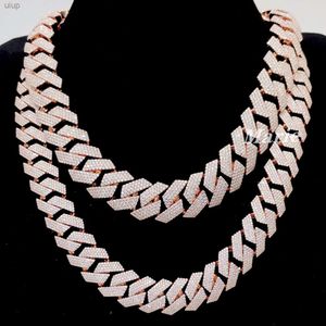 Luxurious Moissanite Cuban Link Chain - Solid 14k Gold Plated Heavy Hip Hop Necklace