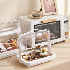 Storage Bottles Portable Bread Box Dust-proof Moisture-proof Easy To Clean Container For Muffins Rolls Cake Airtight