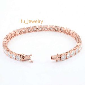 2023 Hot Sale Style Tennis Bracelet 10K 14K 18K 5mm Round Moissanite Diamond Tennis Bracelet Women Jewelry